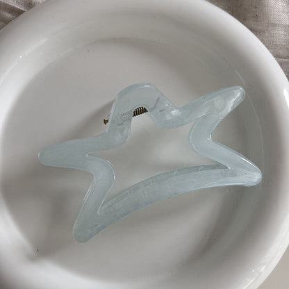 藍色蝴蝶結星星鯊魚夾