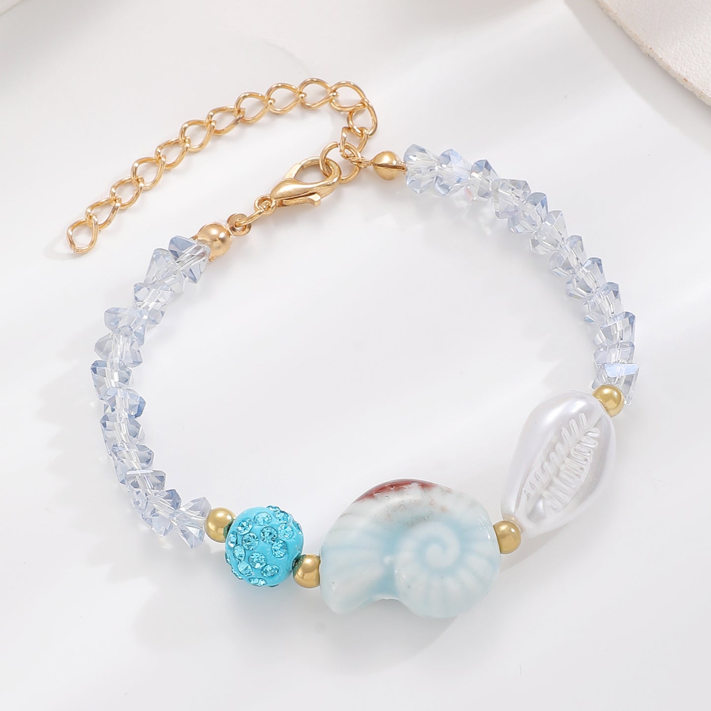 彩色海星貝殼項鍊套組