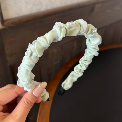 珍珠網紗髮箍