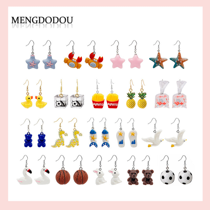 星星立體耳環－商品主圖｜https://igowo.tw/