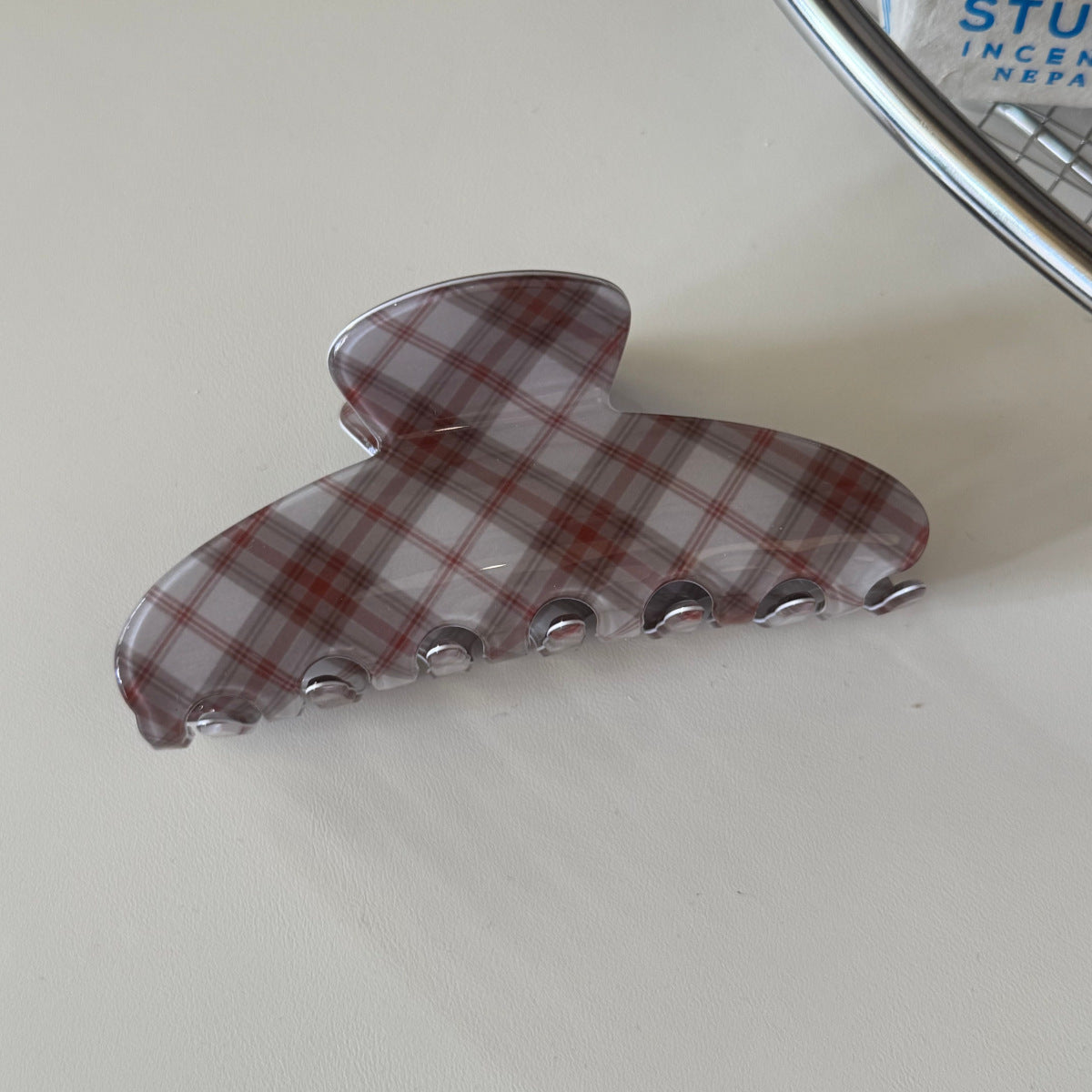 醋酸板材格紋波點髮夾