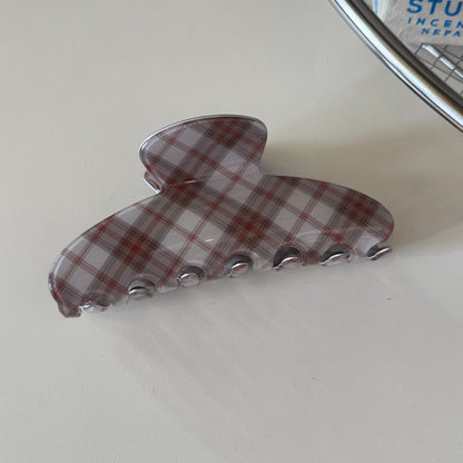 醋酸板材格紋波點髮夾