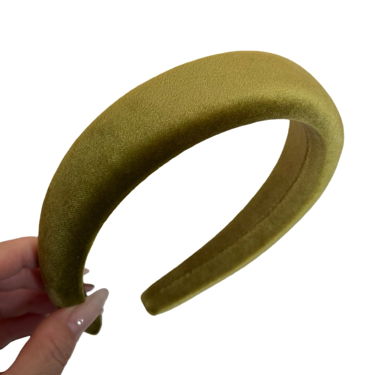 絨面寬版髮箍－細節特寫3｜https://igowo.tw/