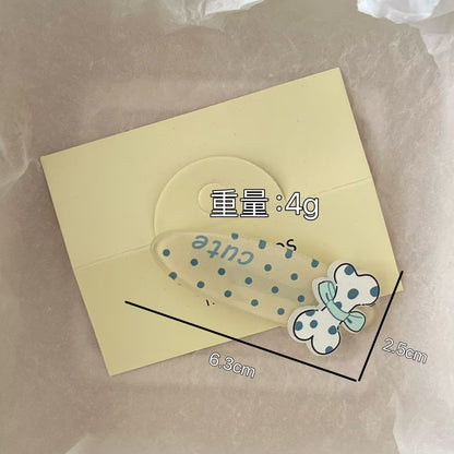 壓克力小狗卡通髮夾－粉色骨頭髮夾款細節2｜https://igowo.tw/