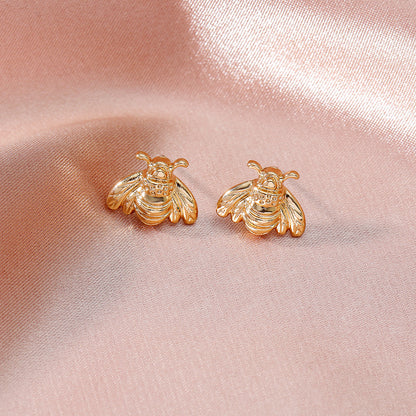 金屬蜜蜂項鍊耳環組－細節特寫2｜https://igowo.tw/