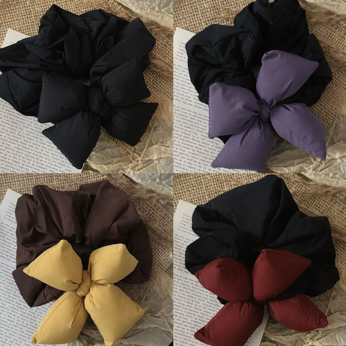 蝴蝶結大腸圈簡約髮圈－商品主圖｜https://igowo.tw/