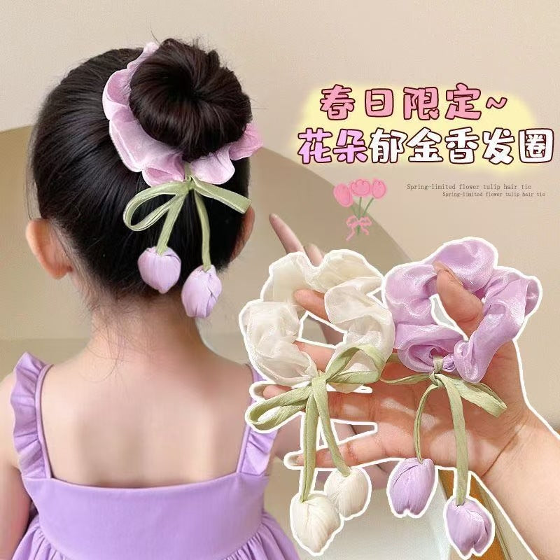 鬱金香大腸圈髮圈－商品主圖｜https://igowo.tw/