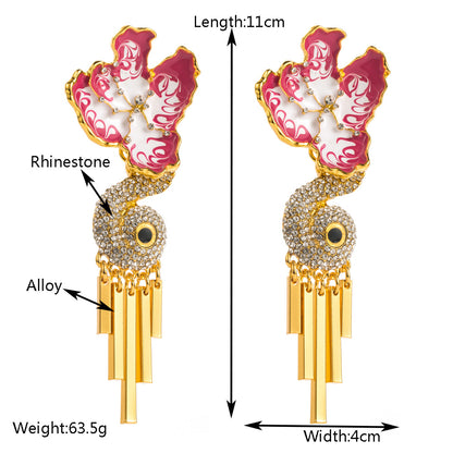 S925眼睛鑲鑽誇張耳釘－黃眼款實拍｜https://igowo.tw/