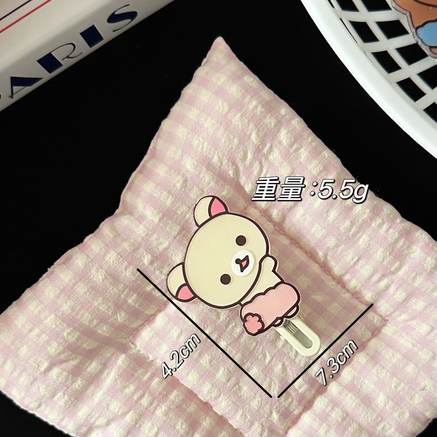 棕色小熊卡通髮夾