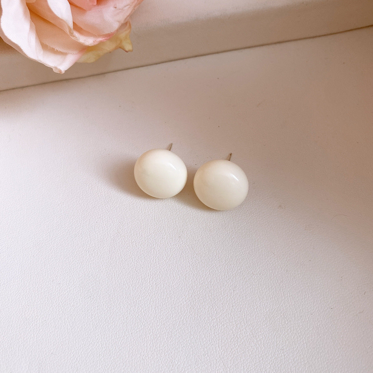銀針多巴胺糖果豆豆耳釘韓系甜美時尚百搭耳環輕奢高級感耳飾批發