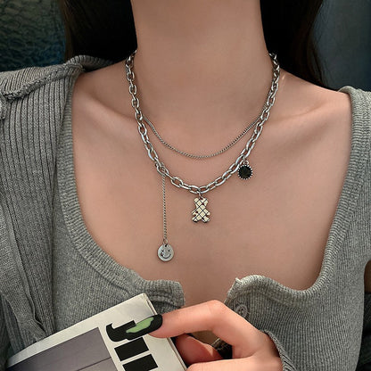 鈦鋼雙層項鍊－細節特寫9｜https://igowo.tw/