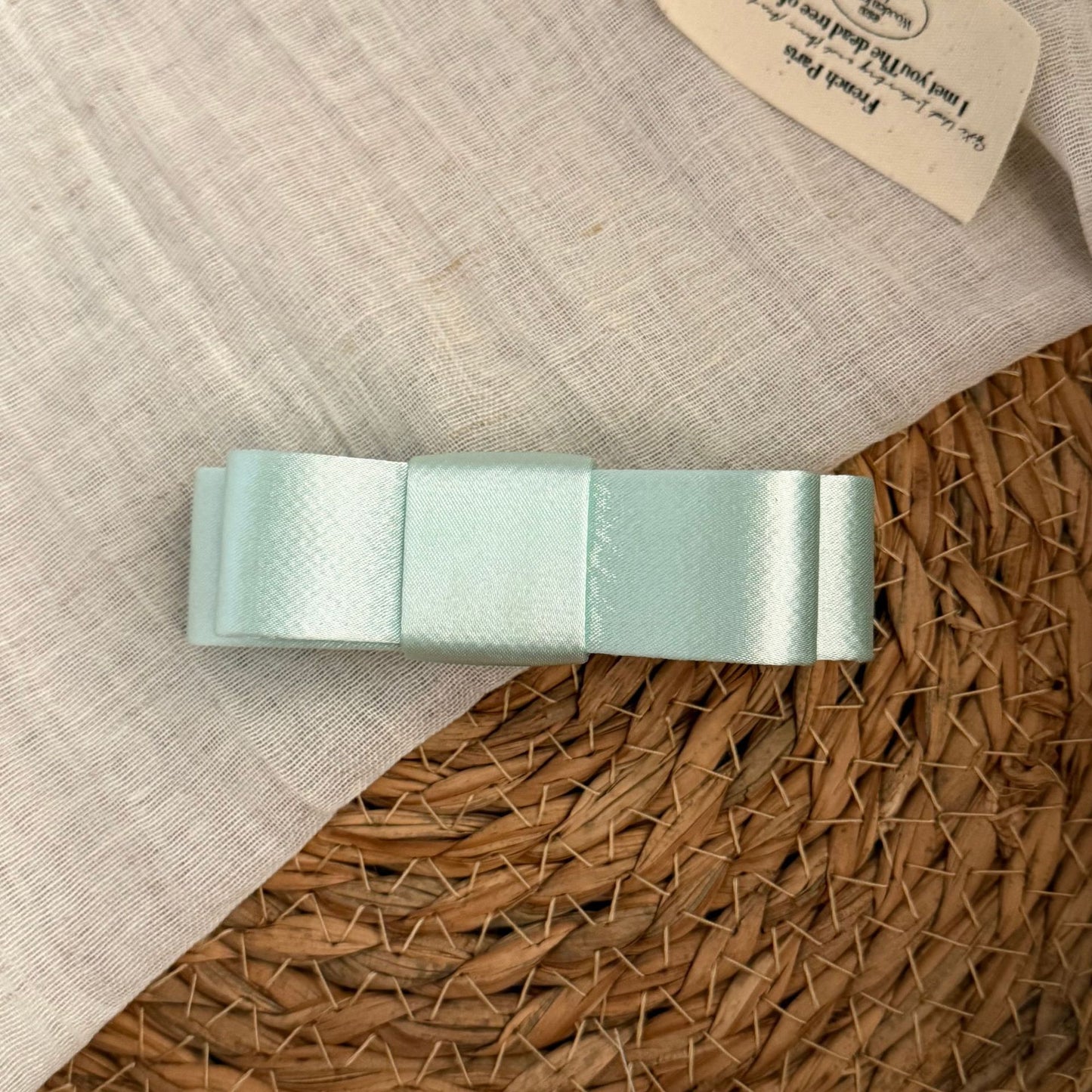 鋯石波點蝴蝶結髮夾