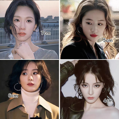 S925素圈磨砂耳環－第二視角實拍｜https://igowo.tw/
