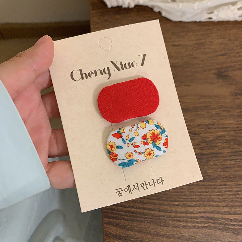 彩色橢圓髮夾