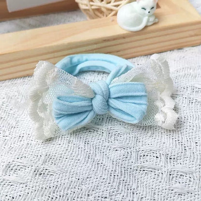 蕾絲蝴蝶結髮圈－焦糖色款細節9｜https://igowo.tw/
