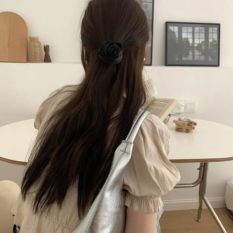 玫瑰立體髮圈