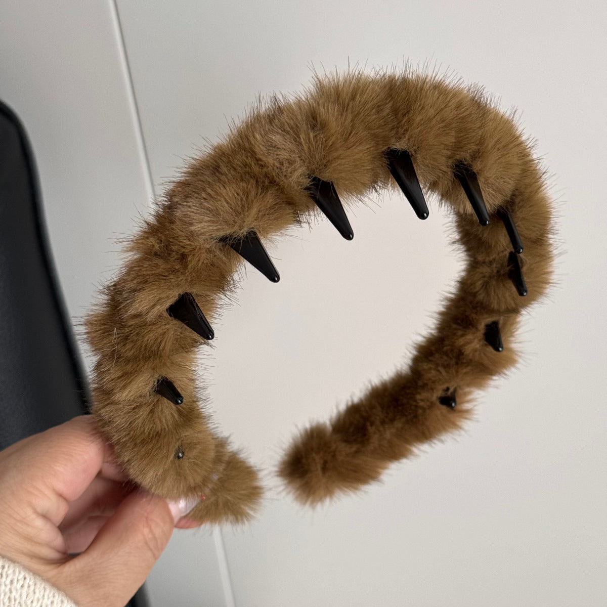絨面波浪纏繞髮箍