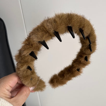 絨面波浪纏繞髮箍