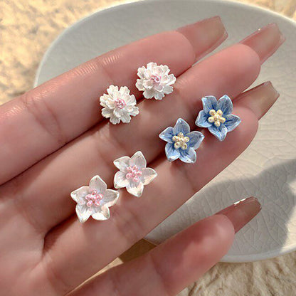山茶花簡約耳釘