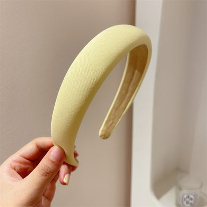 黃色布面格紋簡約髮箍