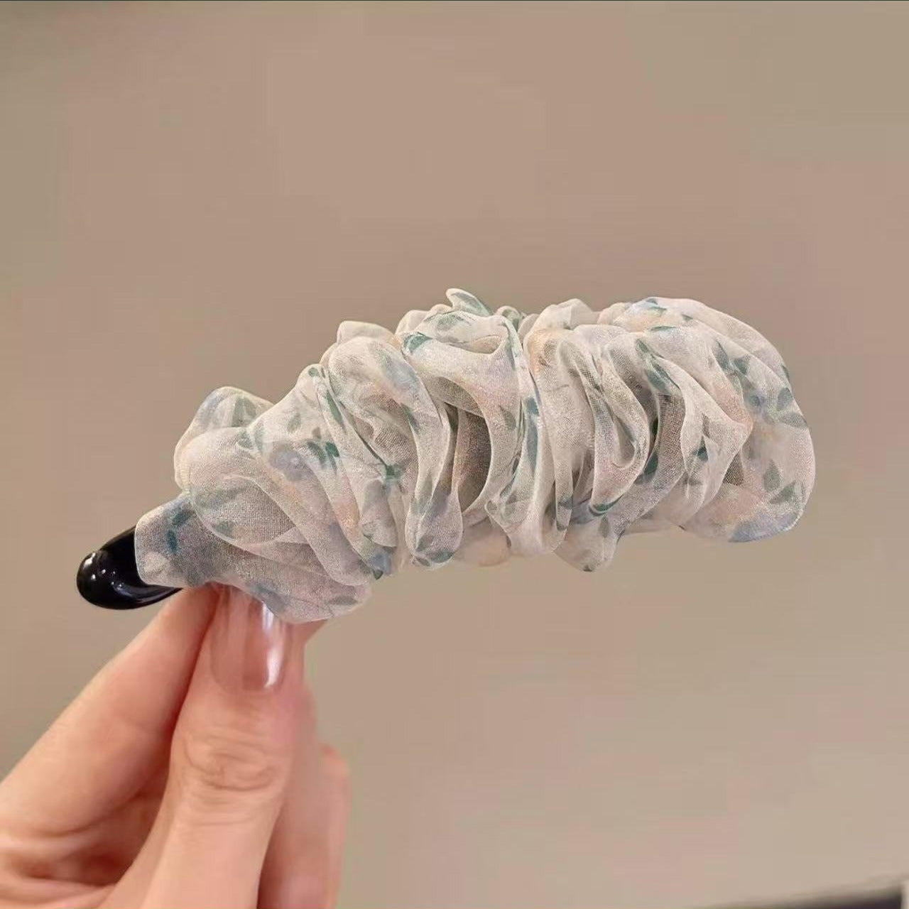 網紗碎花鯊魚夾