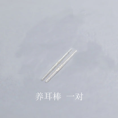 彩色珍珠花朵鑲鑽耳環－細節特寫12｜https://igowo.tw/