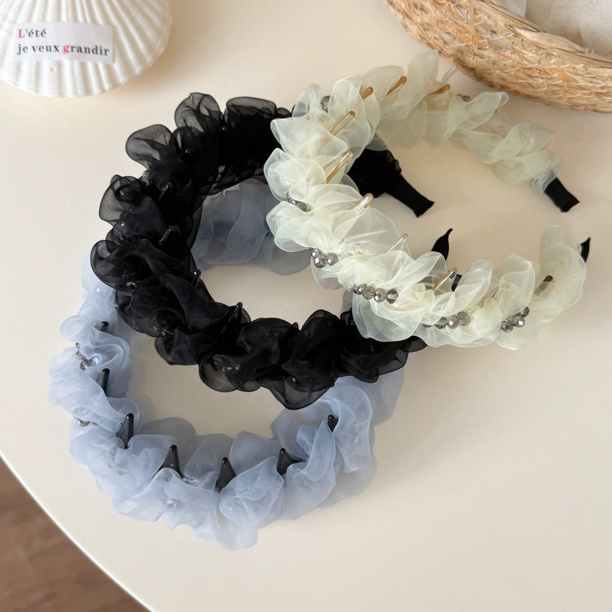 水晶簡約髮箍－商品主圖｜https://igowo.tw/