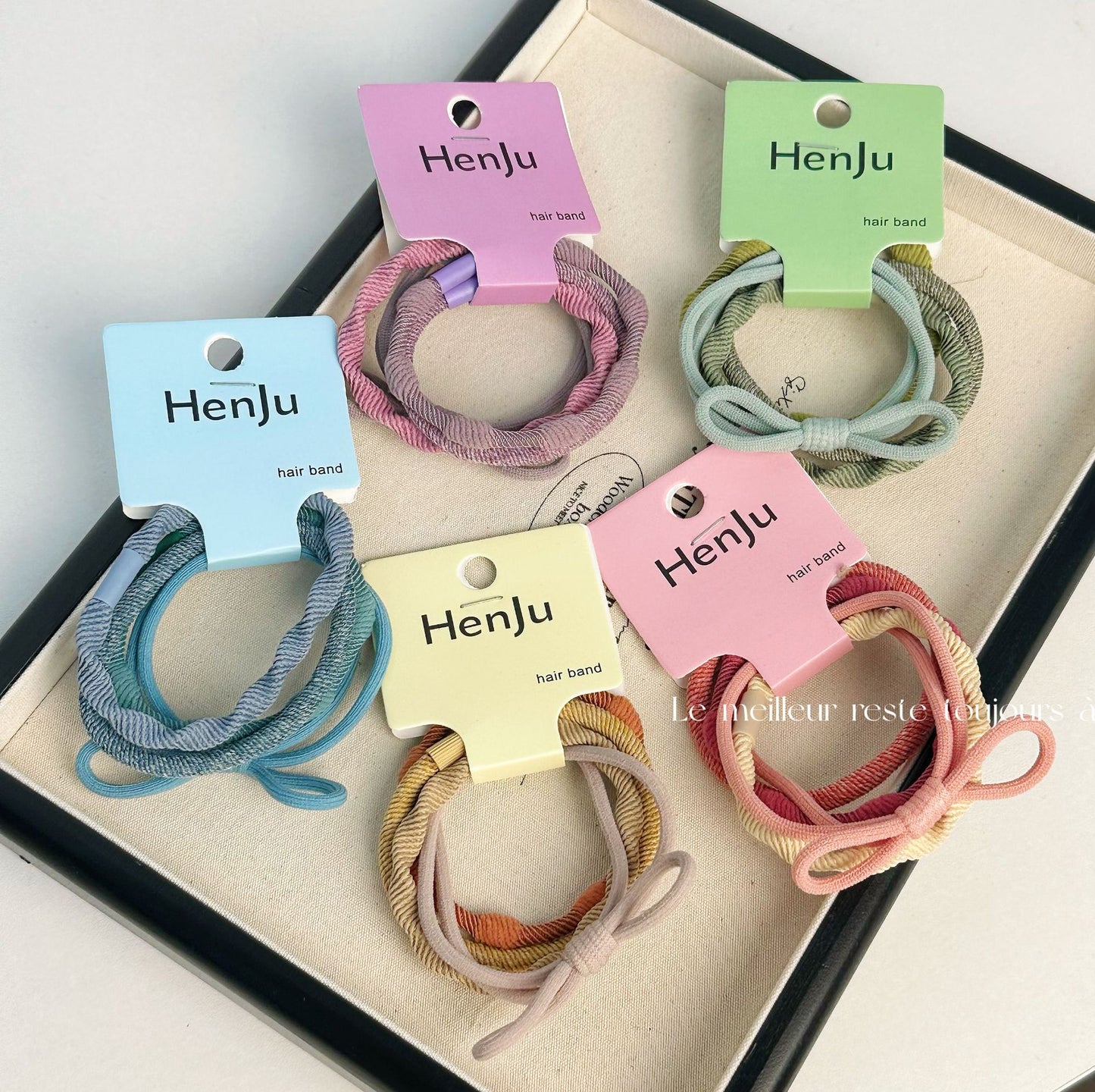 棕色彈力繩髮圈－商品主圖｜https://igowo.tw/