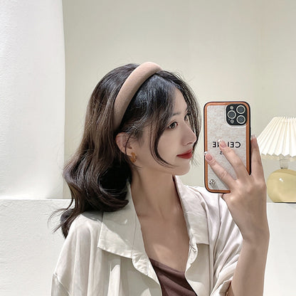 寬版簡約髮箍－3#咖色款細節｜https://igowo.tw/