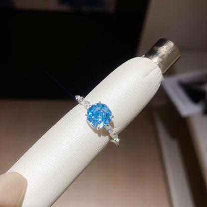 鋯石花朵可調式戒指－細節特寫5｜https://igowo.tw/