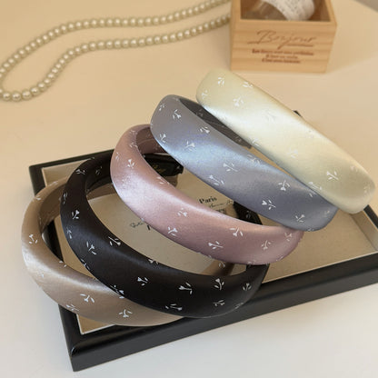 碎花簡約髮箍－粉色3cm寬款細節｜https://igowo.tw/