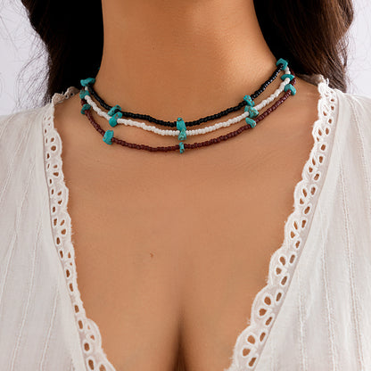 串珠復古項鍊－第二視角實拍｜https://igowo.tw/