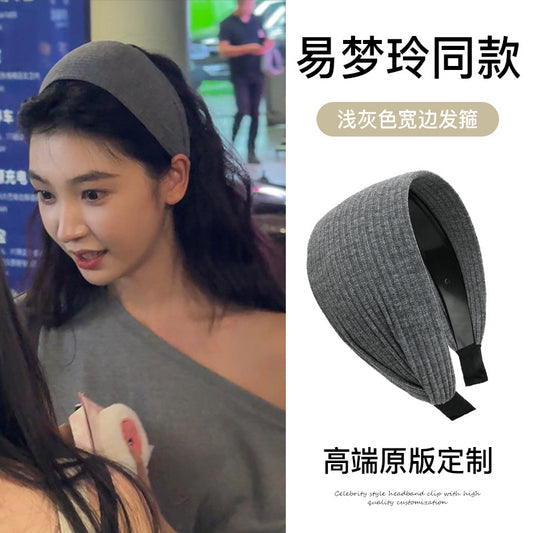 寬版簡約髮箍－商品主圖｜https://igowo.tw/