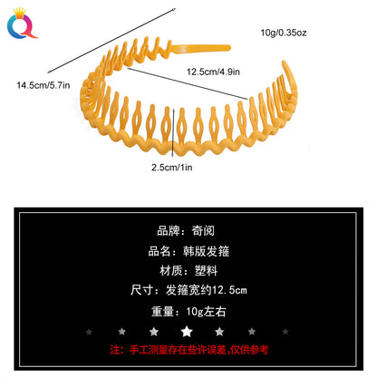 彩色波浪磨砂簡約髮箍－細節特寫1｜https://igowo.tw/