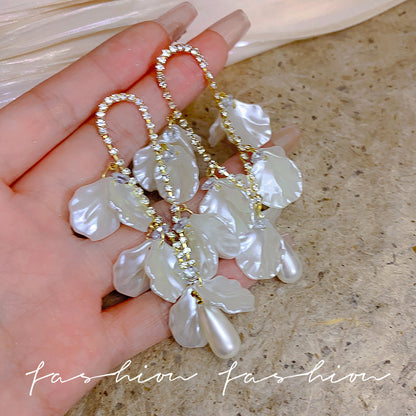 花朵流蘇耳釘