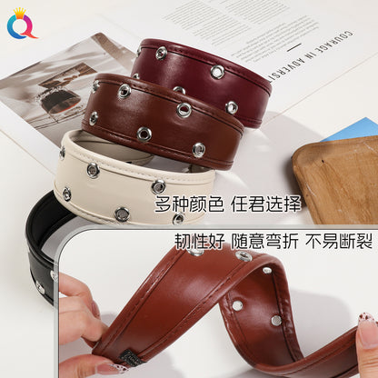 圓圈寬版鏤空髮箍－細節特寫1｜https://igowo.tw/