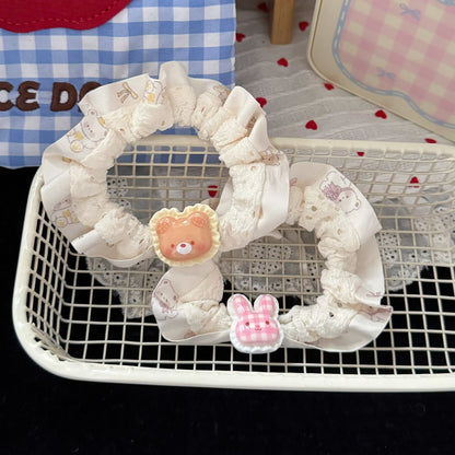 棕色小熊卡通髮圈－第二視角實拍｜https://igowo.tw/
