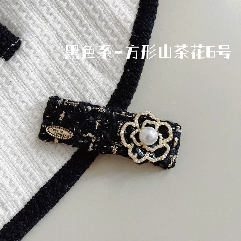 珍珠花朵髮夾