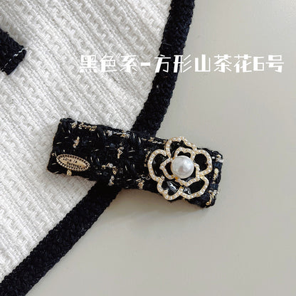 珍珠花朵髮夾