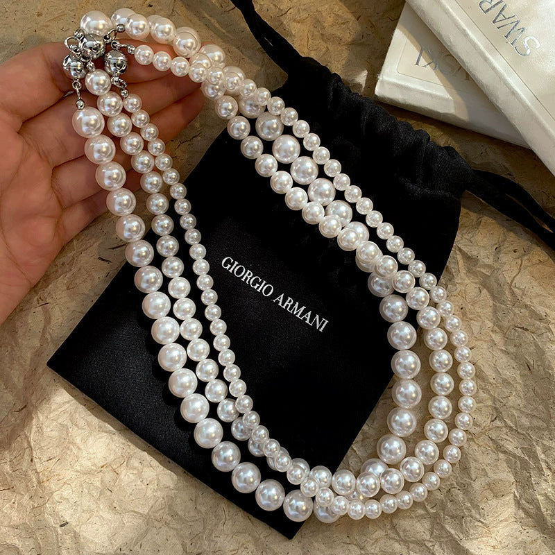 珍珠簡約項鍊－細節特寫1｜https://igowo.tw/