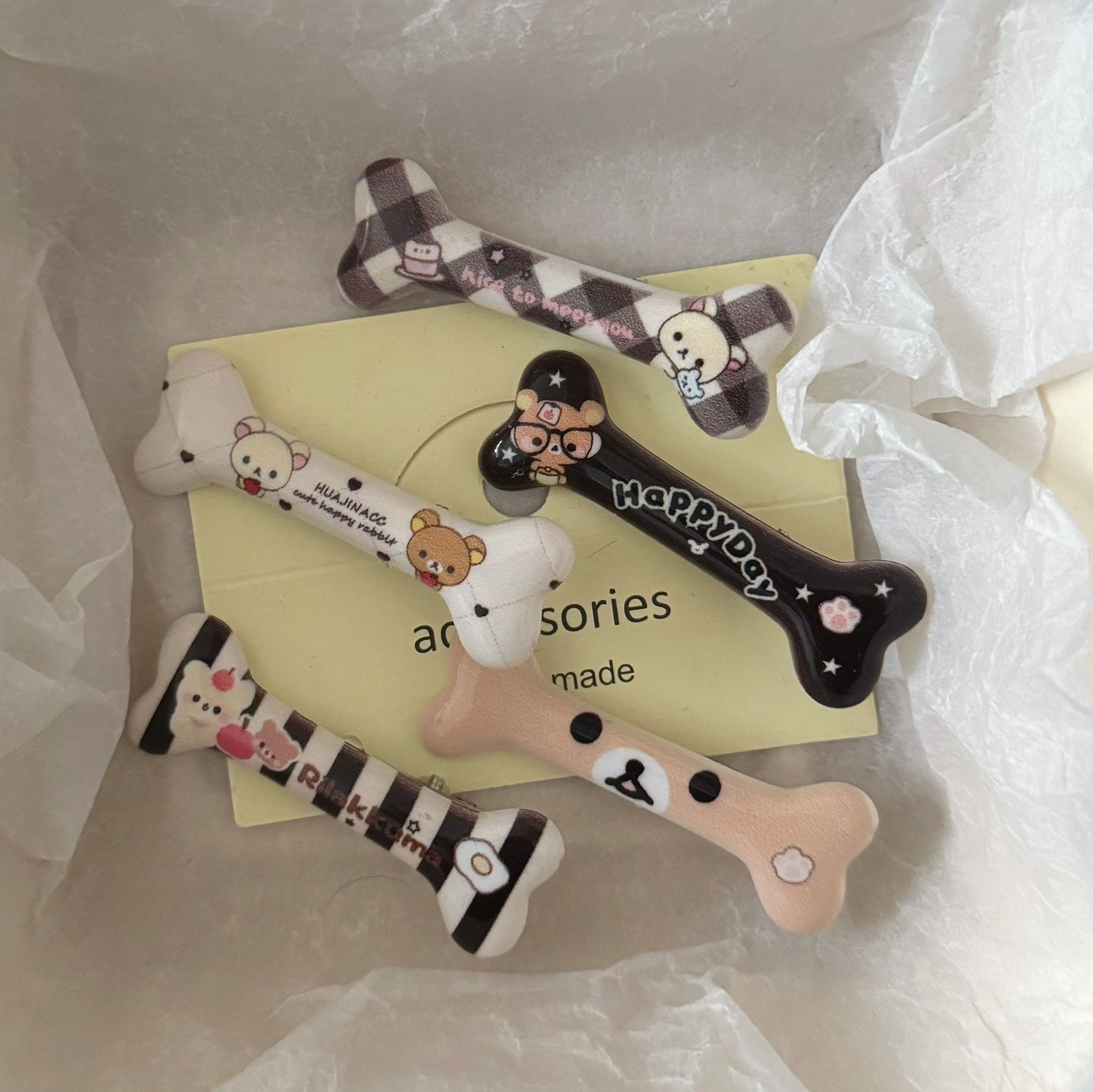 棕色小熊髮夾－商品主圖｜https://igowo.tw/