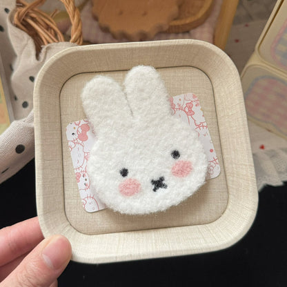白色兔子髮夾