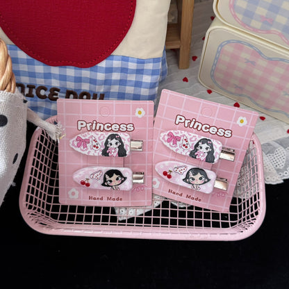 粉色卡通髮夾－商品主圖｜https://igowo.tw/