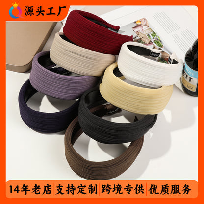 針織寬版髮箍－商品主圖｜https://igowo.tw/