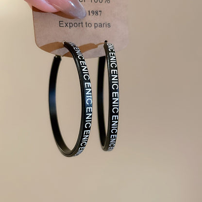 銀針布藝豹紋幾何圓形菱形耳圈歐美秋冬款氣質耳釘小眾高級感耳飾