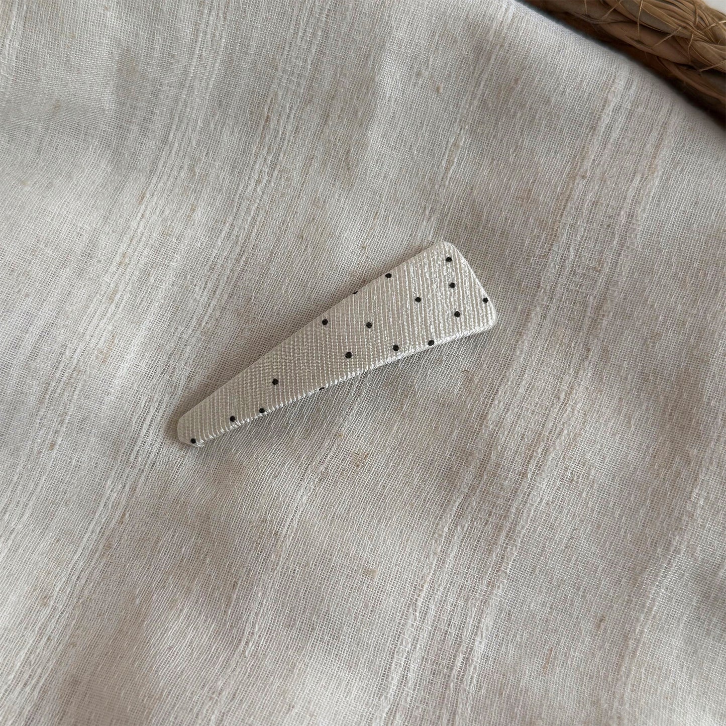 布面波點髮夾