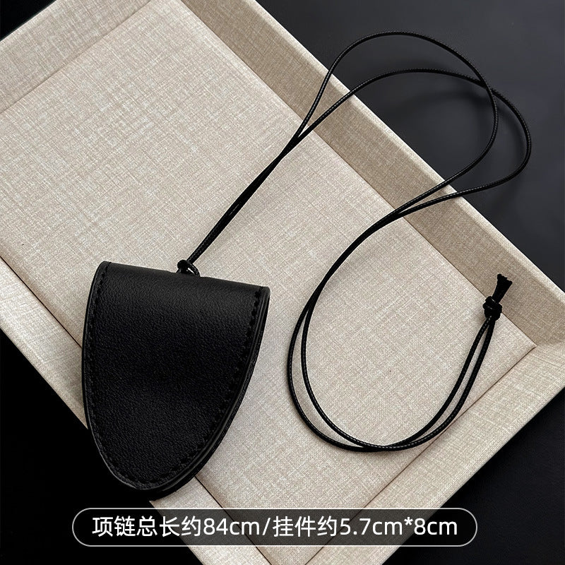 皮革簡約項鍊－45-項鍊-橙色款細節｜https://igowo.tw/