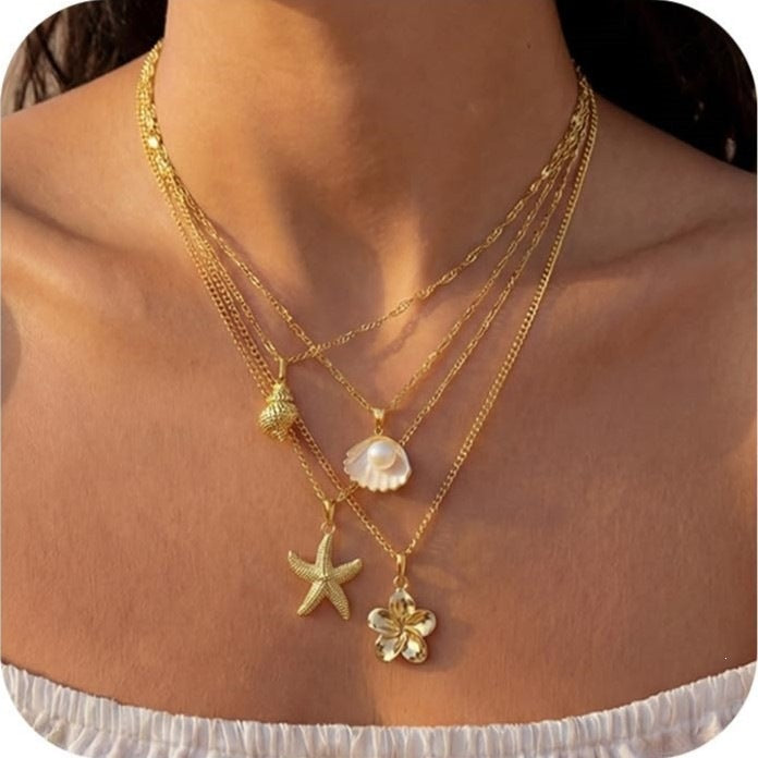 貝殼波西米亞項鍊