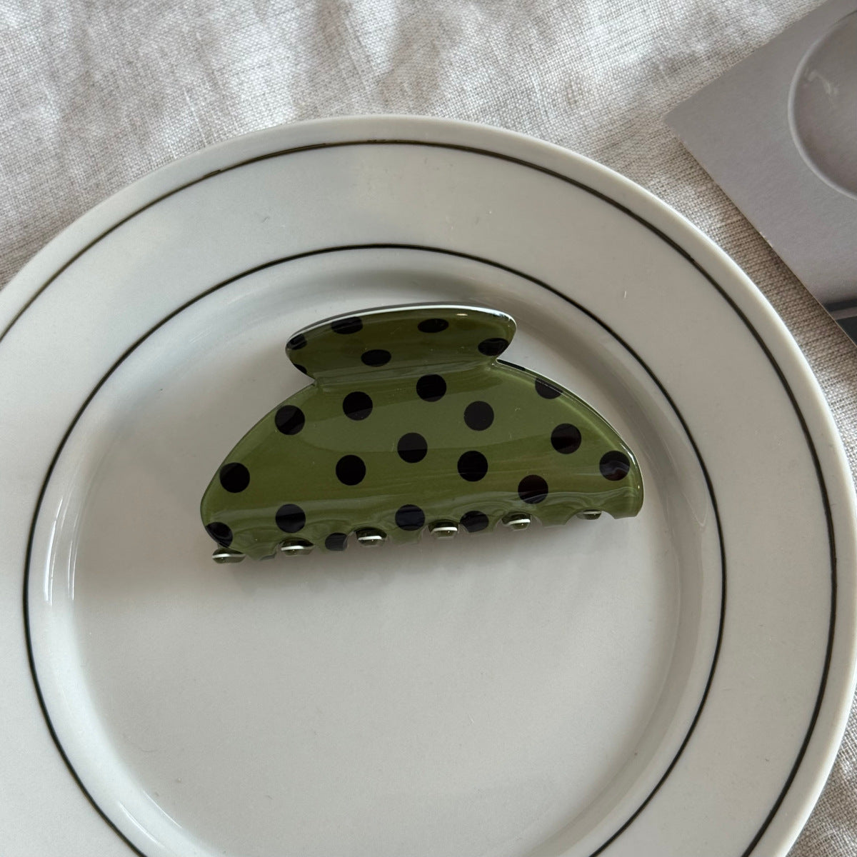 波點古典復古髮夾