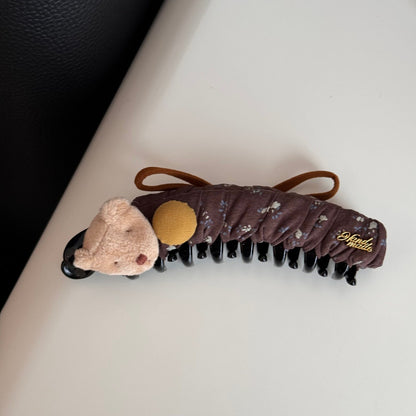 碎花蝴蝶結復古鯊魚夾－細節特寫4｜https://igowo.tw/